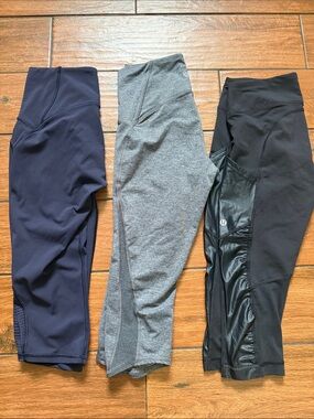 Lululemon Black Cropped Workout Leggings